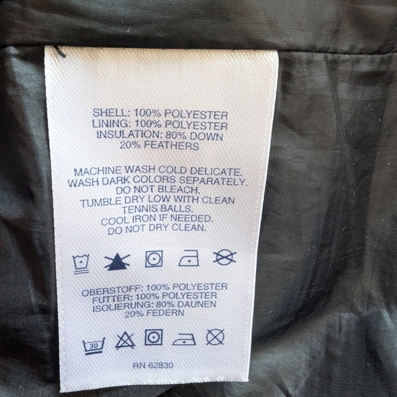 Lands' End purple patterned down jacket sz 18 - Picture 7 of 8